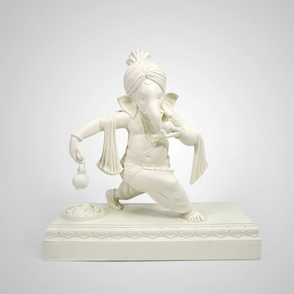 ACC-6  Standing Ganesh Statue (White)