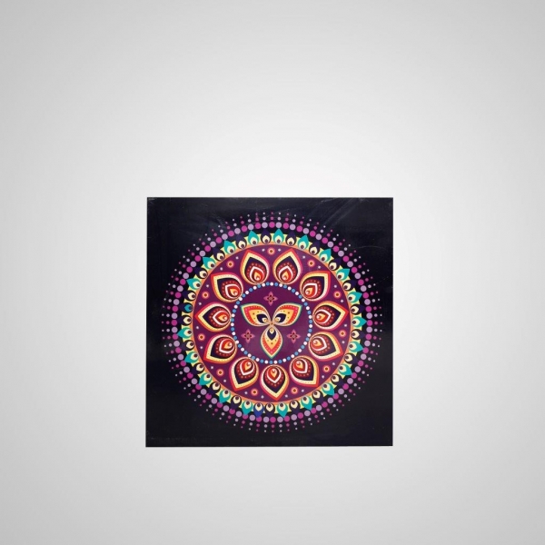 ACC-61 Round Rangoli Art (Multi Coloured)