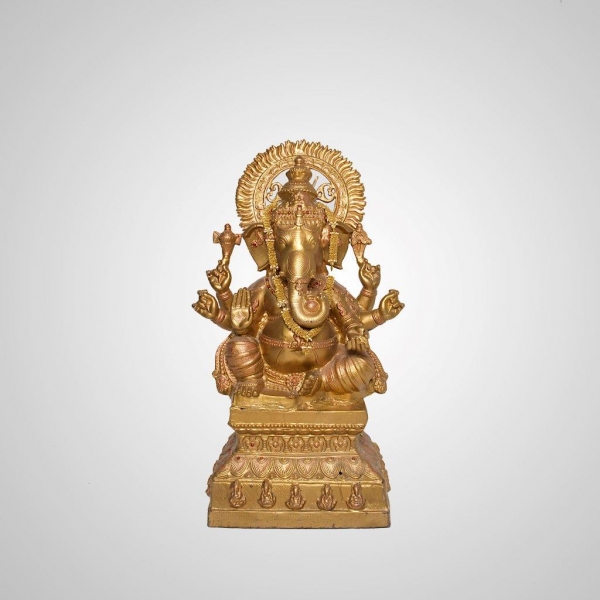 ACC-7 Seated Ganesh Statue (Gold)