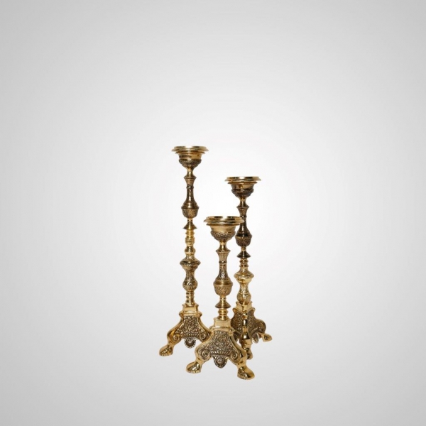 CEN-1 Victorian Metallic Trio Centerpiece (Gold)