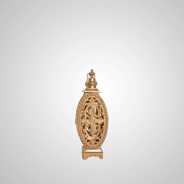 CEN-28 Moroccan Oval Lantern (Gold)