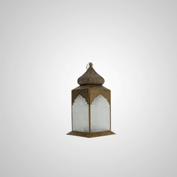 CEN-30 Moroccan Glass Lantern (Gold)