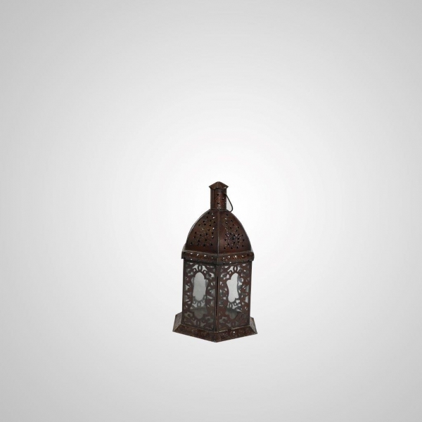 CEN-31 Moroccan Rustic Lantern (Brown)