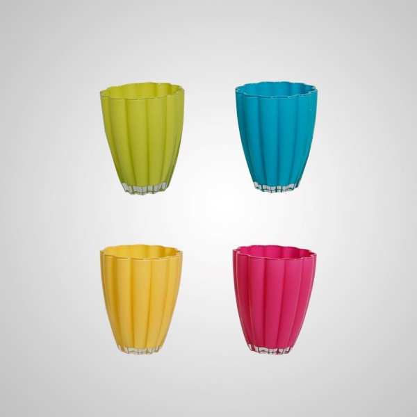 CEN-35 Indian Glass Cups (Assorted Colours)