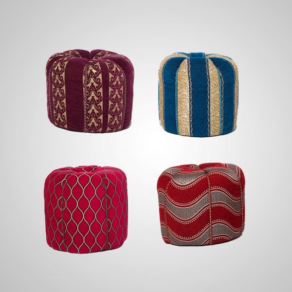 LOU-6 Moroccan Pouffe (Assorted Colours)