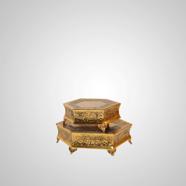 SAC-3 Hexagon Cake Stand (Gold)