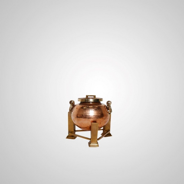 SAC-5 Copper Chaffing Dish with Stand (Brass)