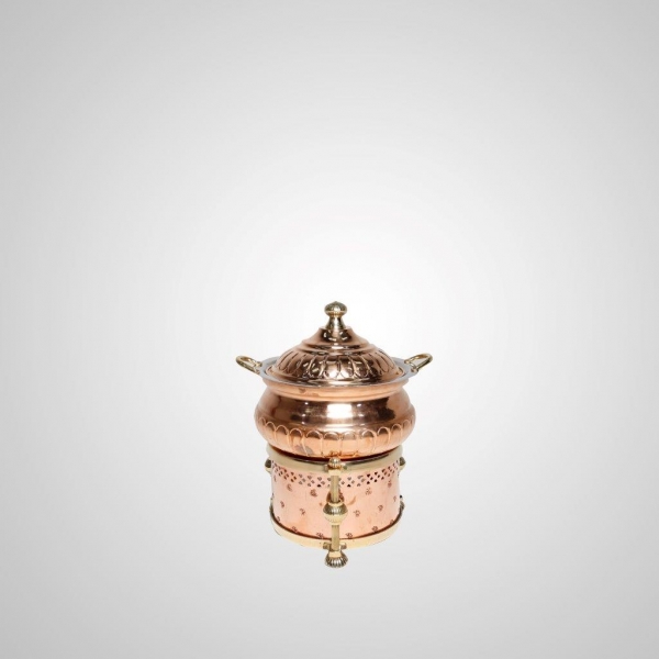 SAC-7 Copper Chaffing Dish with Vessel (Brass)