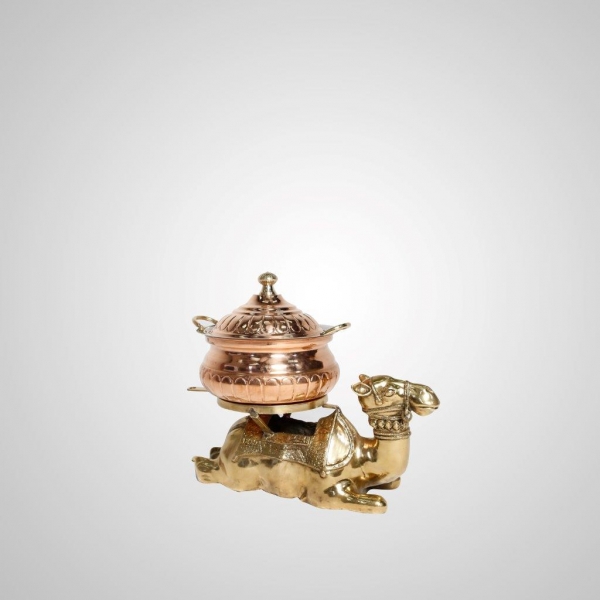 SAC-8 Copper Chaffing Dish with Camel Vessel (Brass)